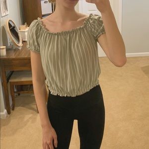 American Eagle striped blouse
